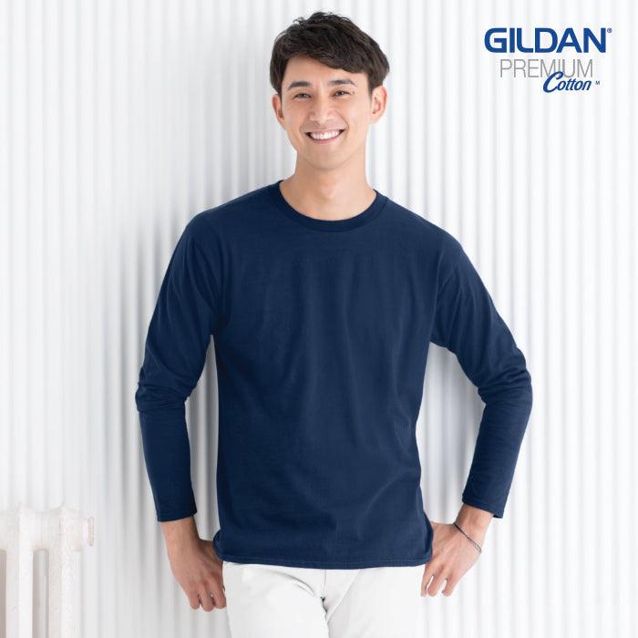GD7640 - GILDAN 180g 全棉平紋成人長袖圓領T恤