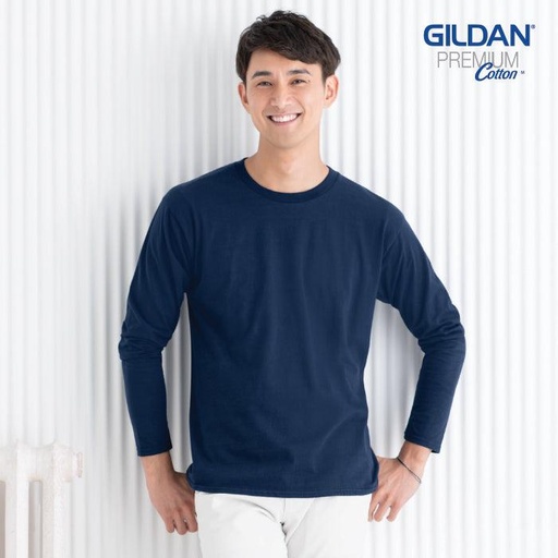 GD7640 - GILDAN 180g 全棉平紋成人長袖圓領T恤
