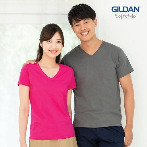 GD630V - GILDAN 150g 全棉平紋成人短袖V領T恤